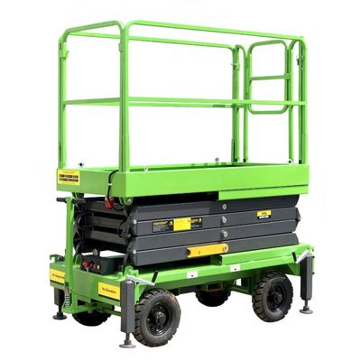 10m 300Kg Scissor Lift with Motorized Device Electric Aerial Work Platform for Painting Cleaning