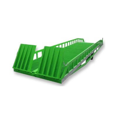 Adjustable Container Loading Mobile Dock Ramp Manual Operating Blue Color