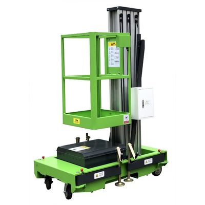 Aluminum Alloy Industrial Vertical Platform Lift Single Mast 6 Meters Lift Height