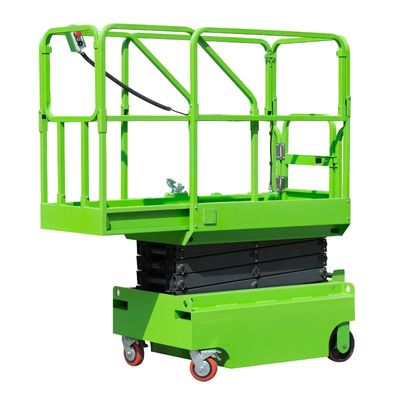 Explosion Proof 3m Manual Push Mobile Scissor Lift In Blue Color Easy Operation