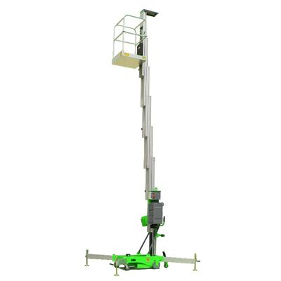 Single Mast Manual Pushing Vetical Lift with Tilting Function Aerial Work Platform