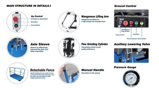 9000mm Height Mobile Scissor Lift Mobile Hydraulic Lift Platform For Cleaning