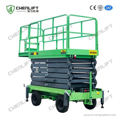 500Kg Hydraulic Lift Platform Scissor Lift For Working At Height 12 Meters Man Lift