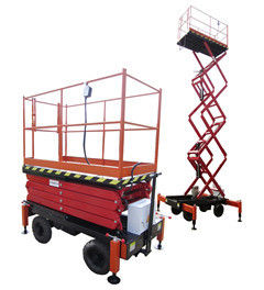 8 Meters Platform Hydraulic Mobile Scissor Lift with Loading Capacity 450Kg