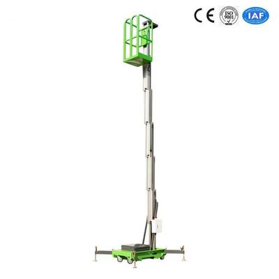 6 Meters Height Aluminum Aerial Work Platform Single Mast 130Kg Loading Capacity