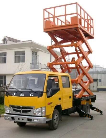 300kg Load 6m Height Mechanical Truck Mounted Scissor Lift