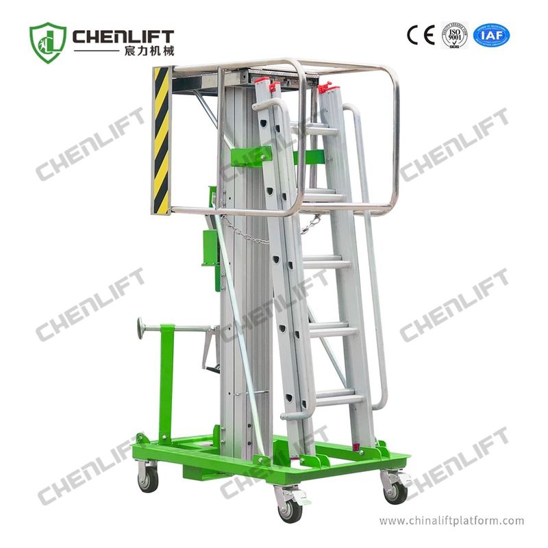 3.2m Platform Height 125kg Load Manual Winch Elevating Work Platform