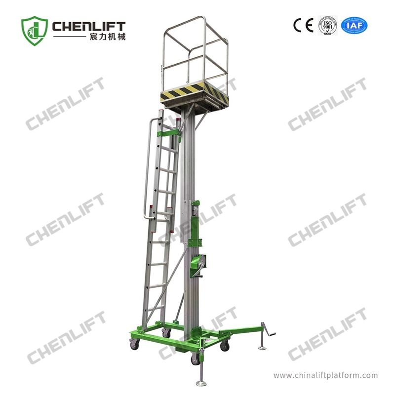 5.2m Working Height CE Standard Green Color Manual Winch Elevating Lift
