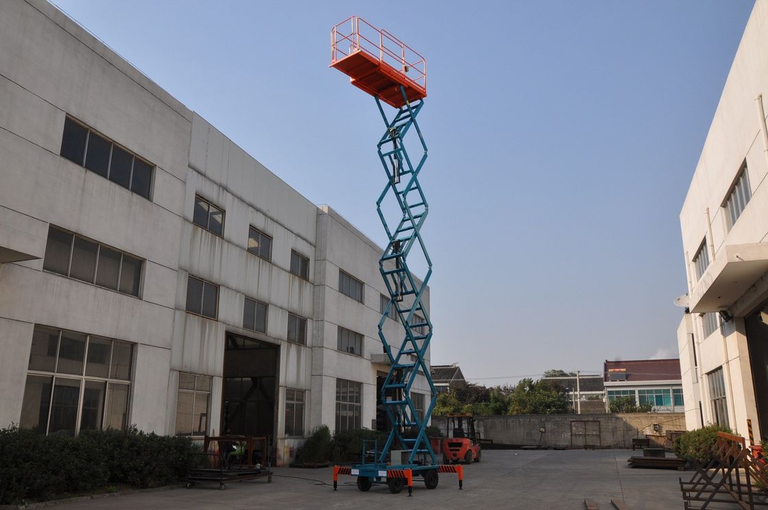 11m Manual Pushing Mobile Scissor Lift  Loading 450kg